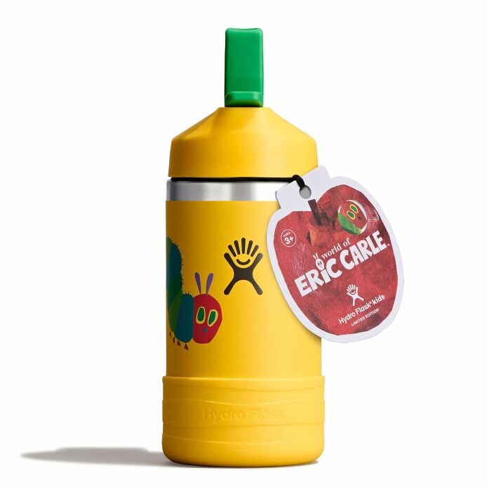 kids-12-oz-bottle-world-of-eric-carletm-l4 le26-w12-1000-kids-12-oz-wide-straw-cap-and-boot-yellow-caterpillar-straight-lid-open-withtag_1.jpg
